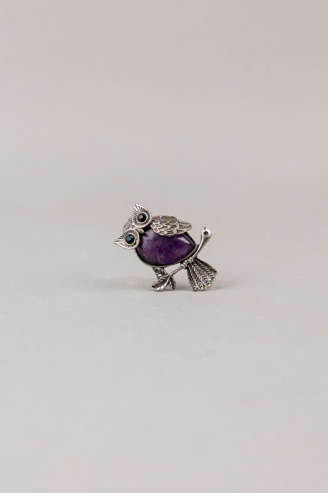 Amethyst Owl Wealth Totem